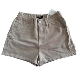 Forever 21 Utility Cargo Shorts Taupe Beige Size M NWT
